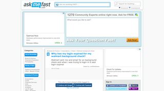 
                            1. Why has my login expired for my walmart ... - askmefast.com