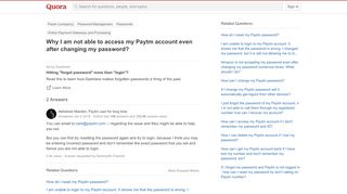 
                            4. Why I am not able to access my Paytm account even after changing ...