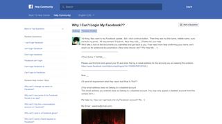 
                            7. Why I Can't Login My Facebook?? | Facebook Help Community ...