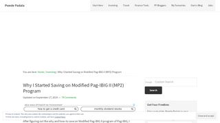 
                            11. Why I Started Saving on Modified Pag-IBIG II …