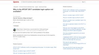 
                            9. Why is the AFCAT 2017 candidate login option not …