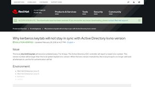 
                            5. Why kerberos keytab will not stay in sync with Active Directory kvno ...