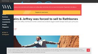 
                            4. Why Speirs & Jeffrey was forced to sell to Rathbones - Citywire