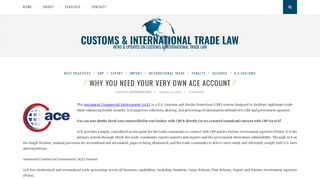 
                            9. Why You Need Your VERY OWN ACE Account | Customs ...