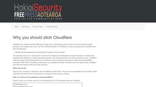 
                            8. Why you should ditch Cloudflare | Hokioi Security
