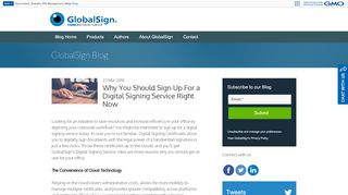 
                            2. Why You Should Sign Up For a Digital Signing ... - GlobalSign