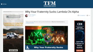 
                            5. Why Your Fraternity Sucks: Lambda Chi Alpha - Total Frat Move