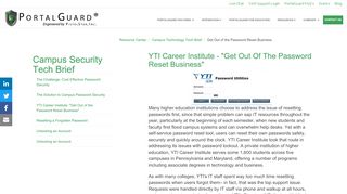 
                            2. Why YTI Opted for A Self-Service Password Reset Tool - PortalGuard