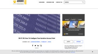 
                            10. Wi-Fi 101: How To Configure Your Aerohive Access …