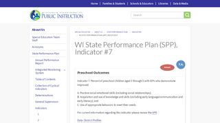 
                            3. WI State Performance Plan (SPP), Indicator #7 | Wisconsin ...