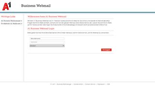 
                            3. Wichtige Links - A1 Business Webmail