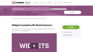 
                            7. Widgets included with WooCommerce - …