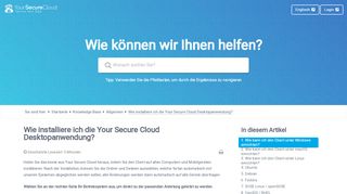 
                            8. Wie installiere ich die Your Secure Cloud …