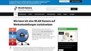 
                            8. Wie kann ich eine WLAN Kamera auf Werkseinstellungen ...