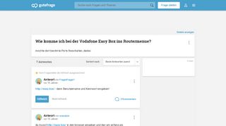 
                            11. Wie komme ich bei der Vodafone Easy Box ins …