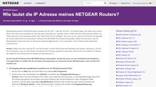 
                            8. Wie lautet die IP Adresse meines NETGEAR Routers? | Answer ...