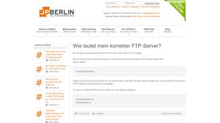 
                            2. Wie lautet mein korrekter FTP-Server? - JPBerlin - Politischer ...