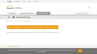 
                            1. Wie logge ich mich beim Online-Dienst ein? - FAQ - SOKA-BAU