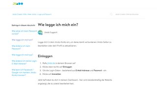 
                            5. Wie logge ich mich ein? – Jimdo Creator Hilfe