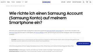 
                            6. Wie richte ich einen Samsung Account (Samsung Konto) auf ...