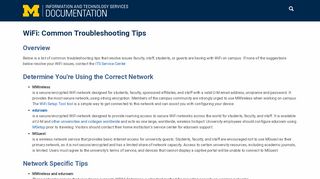 
                            5. WiFi: Common Troubleshooting Tips | ITS Documentation
