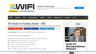 
                            2. Wifi details for Hamburg Airport - HAM - Your Airport Wifi Details