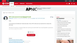 
                            9. WiFi router password reset [Solved] - ccm.net