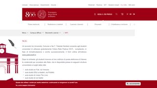
                            2. WiFi | Università di Padova - Unipd