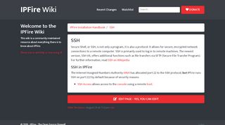 
                            1. wiki.ipfire.org - SSH