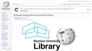 
                            9. Wikipedia:Meetup/Ryerson University Library - Wikipedia