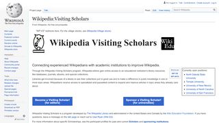 
                            3. Wikipedia:Visiting Scholars - Wikipedia