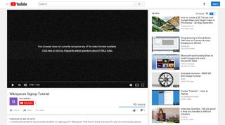 
                            1. Wikispaces Signup Tutorial - YouTube