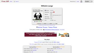 
                            8. Wilhelm Lange chess games and profile - Chess-DB.com