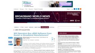 
                            2. Will Operators Buy vBNG Software ... - Broadband World News