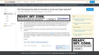 
                            9. Will Wordpress be able to maintain a multi-user login website ...