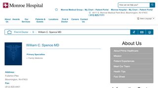 
                            9. William C. Spence MD - Physician Directory | Monroe Hospital