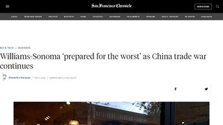 
                            6. Williams-Sonoma 'prepared for the worst' as China trade war ...