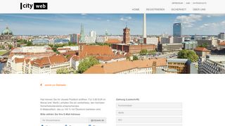 
                            2. Willkommen bei der cityweb! - login.cityweb.de
