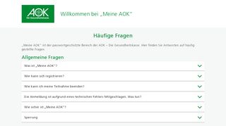 
                            8. Willkommen bei „Meine AOK“