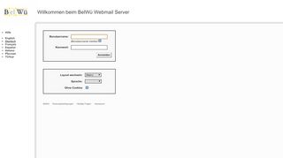 
                            9. Willkommen beim BelWü Webmail Server