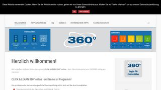 
                            9. Willkommen - CLICK & LEARN 360° online