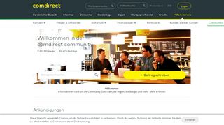 
                            3. Willkommen in der comdirect Community