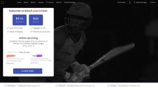 
                            10. Willow.tv: Cricket live streaming, Highlights, Replays, Scores ...