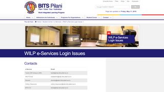 
                            2. WILP e-Services Login Issues - BITS Pilani