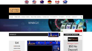 
                            6. WinBig21 Casino Bonus and Review - Casino-on-line.com