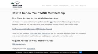 
                            4. WIND Member Log In - Windstorm Insurance Network