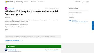 
                            4. Windows 10 Asking for password twice since Fall …