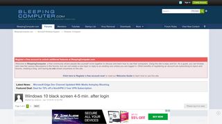 
                            10. Windows 10 black screen 4-5 min. after login - Windows 10 Support ...