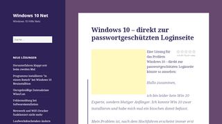 
                            5. Windows 10 - direkt zur passwortgeschützten …