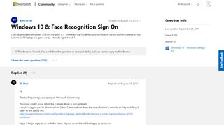 
                            8. Windows 10 & Face Recognition Sign On - …